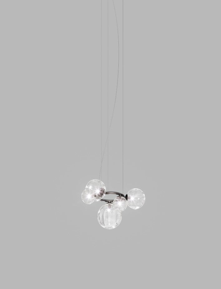 Puppet Ring SP 5 Lampadario sospensione in vetro soffiato cristallo trasparente