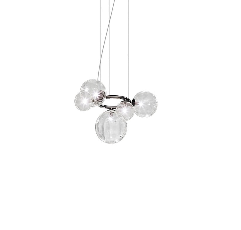 Puppet Ring SP 5 Lampadario sospensione in vetro soffiato cristallo trasparente