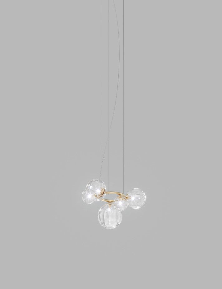 Puppet Ring SP 5 Lampadario sospensione in vetro soffiato cristallo trasparente