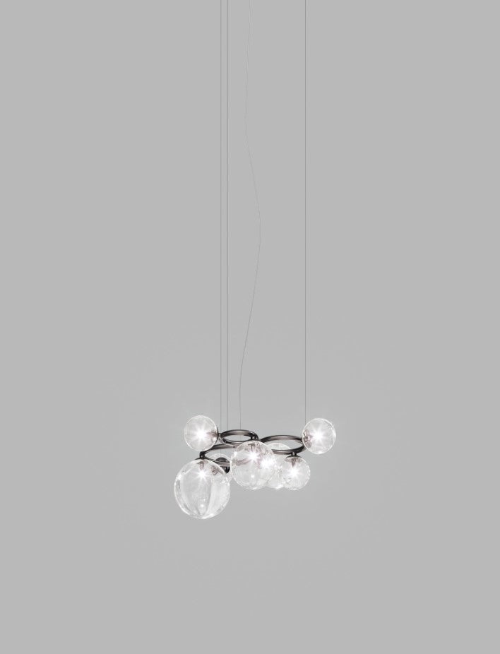 Puppet Ring SP 7 Lampadario sospensione in vetro soffiato cristallo trasparente