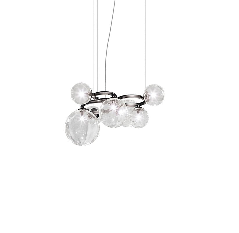 Puppet Ring SP 7 Lampadario sospensione in vetro soffiato cristallo trasparente