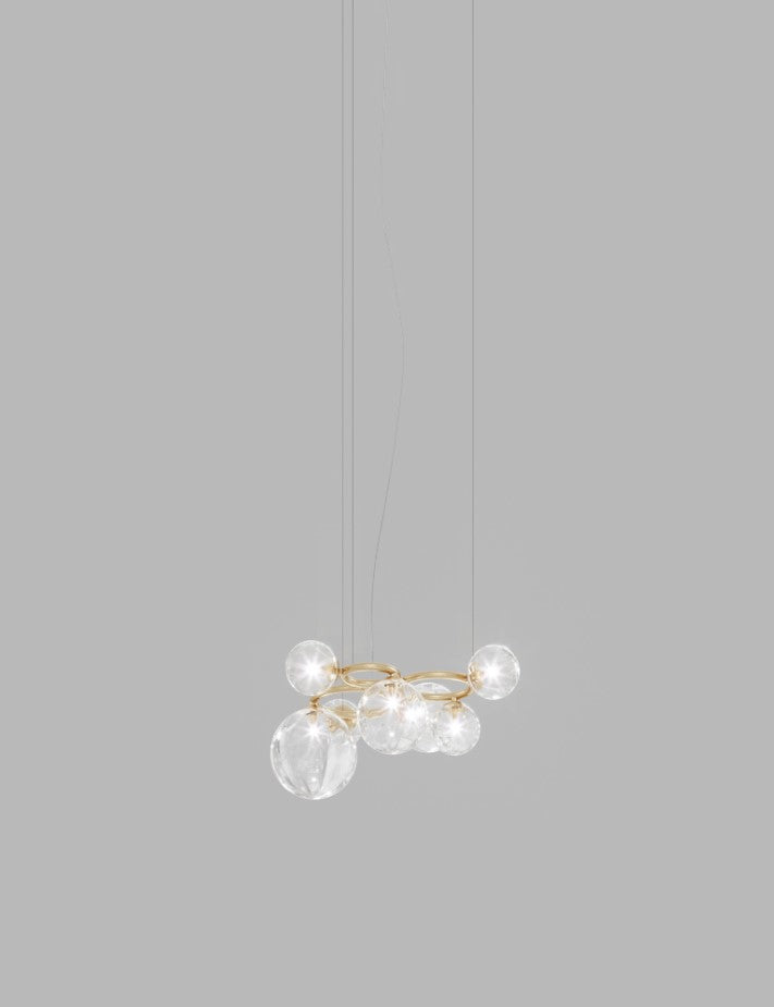 Puppet Ring SP 7 Lampadario sospensione in vetro soffiato cristallo trasparente