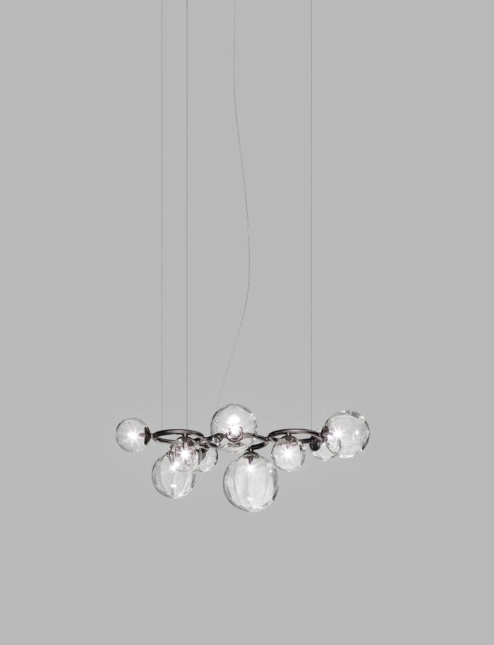 Puppet Ring SP 9 Lampadario sospensione in vetro soffiato cristallo trasparente