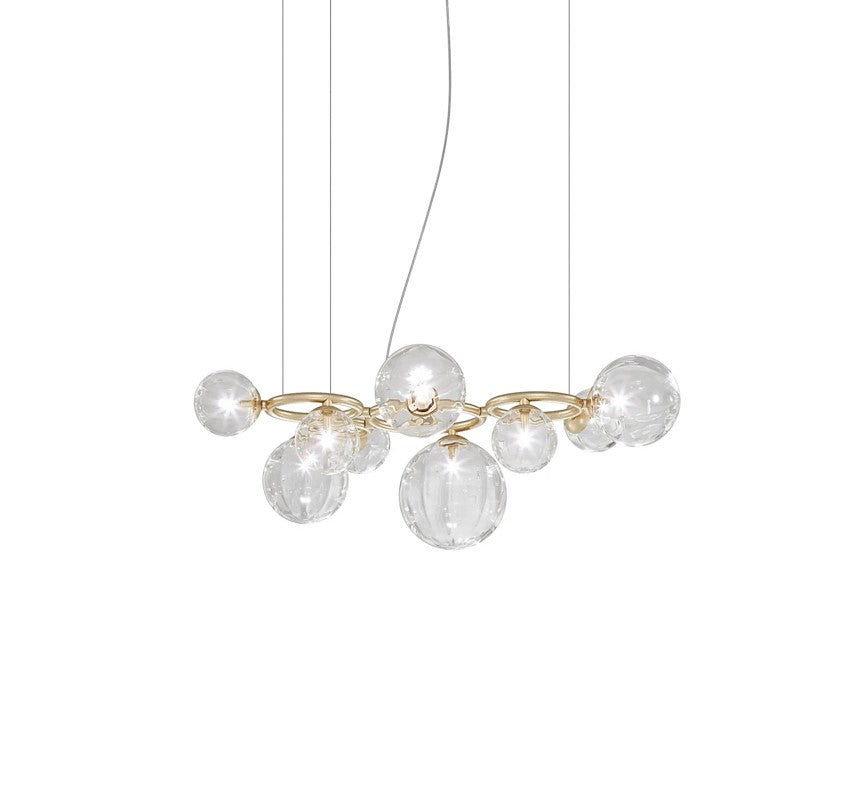 Puppet Ring SP 9 Lampadario sospensione in vetro soffiato cristallo trasparente
