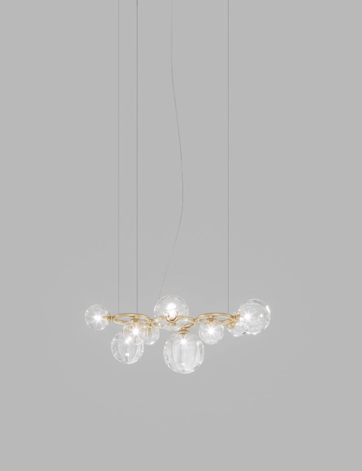 Puppet Ring SP 9 Lampadario sospensione in vetro soffiato cristallo trasparente