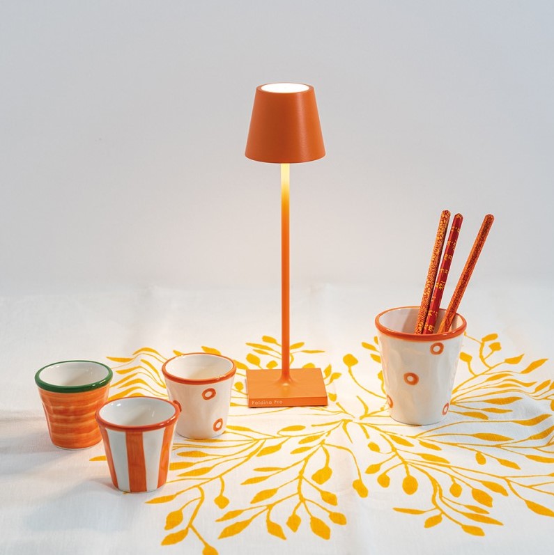 Poldina Pro Micro Bianco Lampada ricaricabile da tavolo